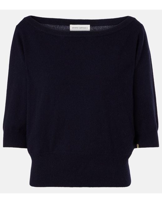 Extreme Cashmere Blue Marianne Cashmere Top