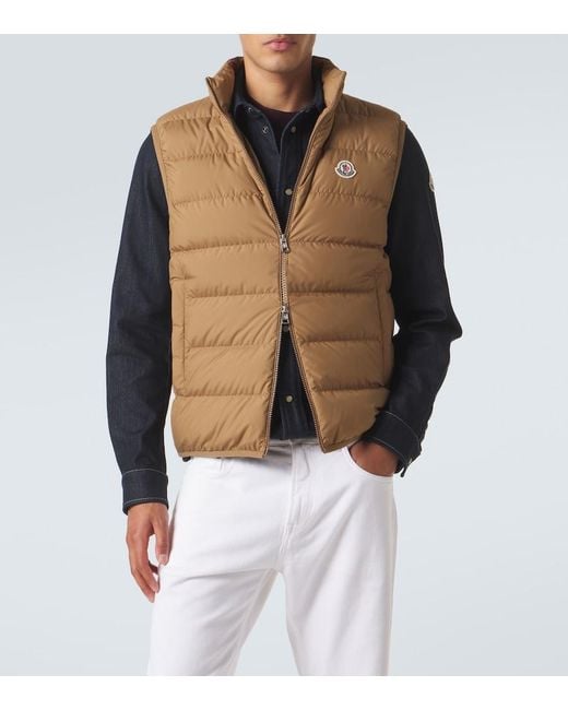 Moncler Brown Contrin Down Vest for men
