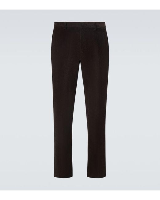 Loro Piana Black Cotton Chinos for men