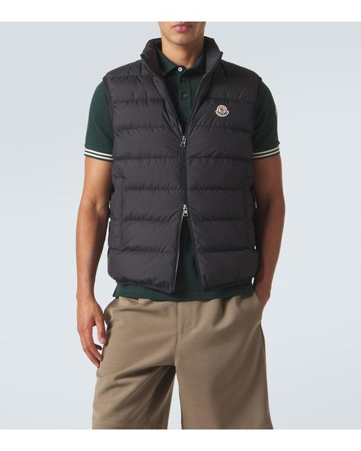 Moncler Black Contrin Down Vest for men