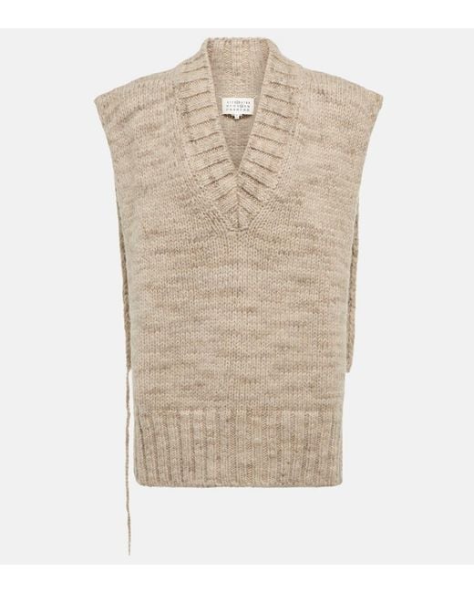 Maison Margiela Multicolor Alpaca, Cotton, And Wool Sweater Vest