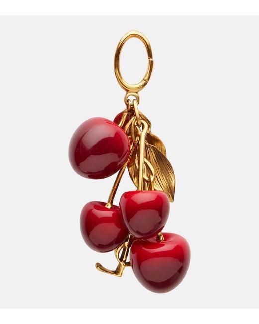 Saint Laurent Red Cassandre Bag Charm
