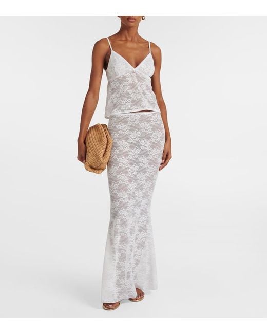 Bananhot White Maxirock Rona Aus Spitze