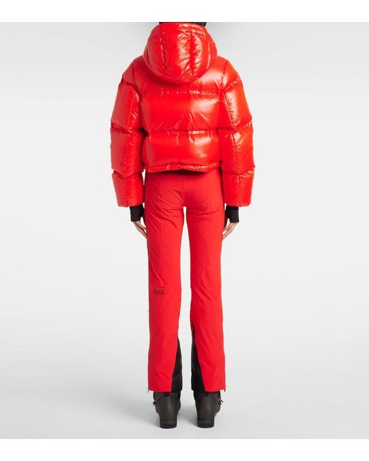 Aztech Mountain Red Minnie Nuke Suit Down Ski Jacket