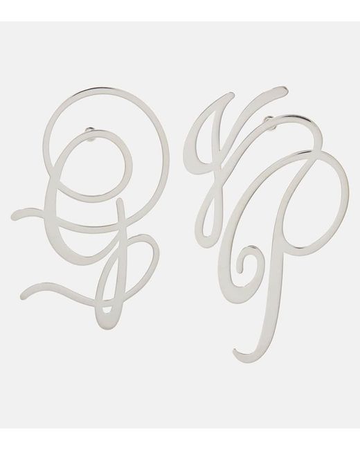 Jean Paul Gaultier White Jpg Signature Earrings
