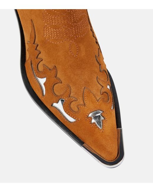 Rabanne Brown Suede Ankle Boots