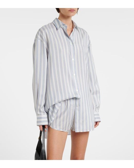 Gucci White Striped Silk Shirt