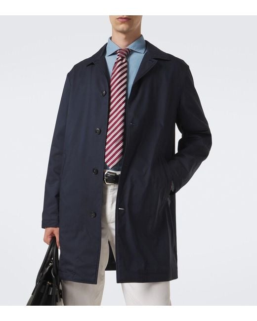 Canali Blue Technical Coat for men