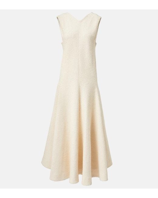 Khaite White Mellie Boucle Maxi Dress