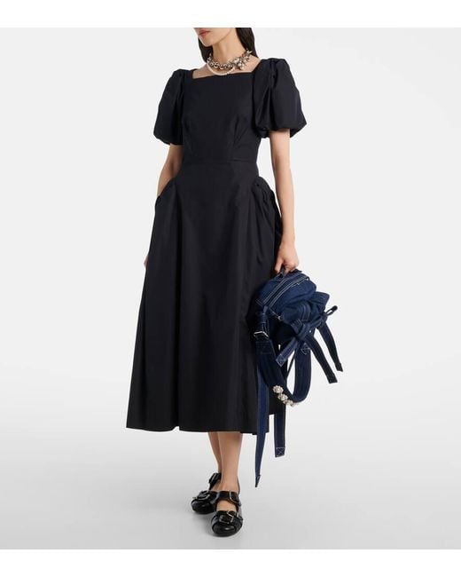 Simone Rocha Blue Verzierte Schultertasche Aus Denim