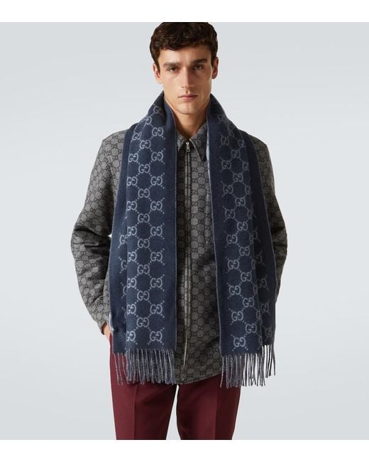 Sciarpa Gg di Gucci in Blue da Uomo