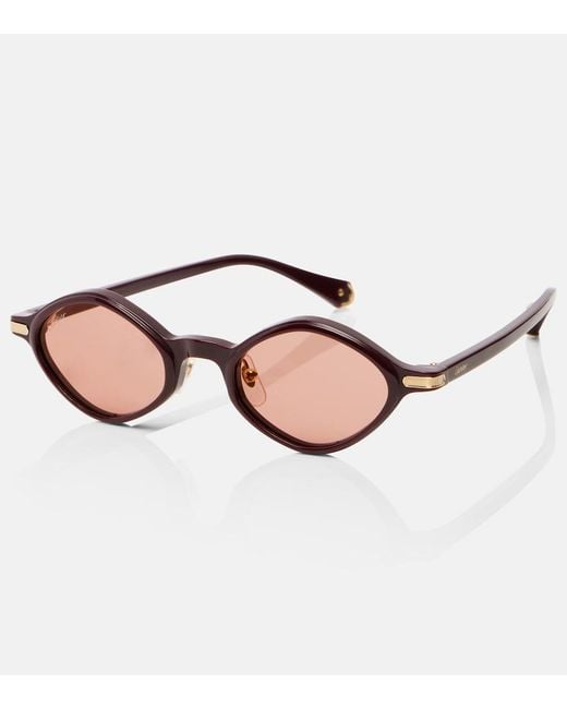 Cartier Brown Premiere De Cartier Oval Sunglasses