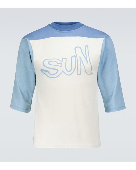 ERL T-Shirt Sun aus Baumwolle in Blue für Herren