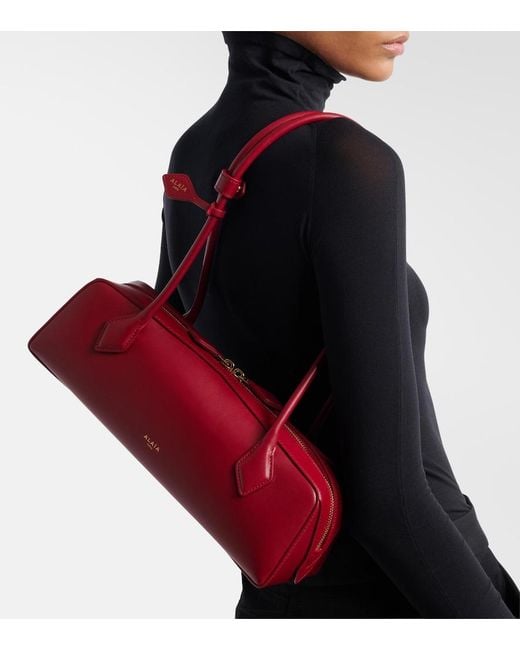 Alaïa Red Le Teckel Medium Leather Shoulder Bag