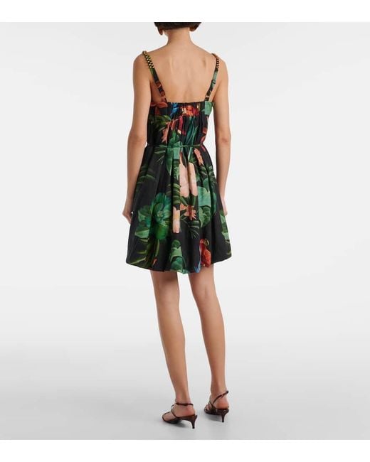 Farm Rio Green Minikleid Aus Einem Leinengemisch