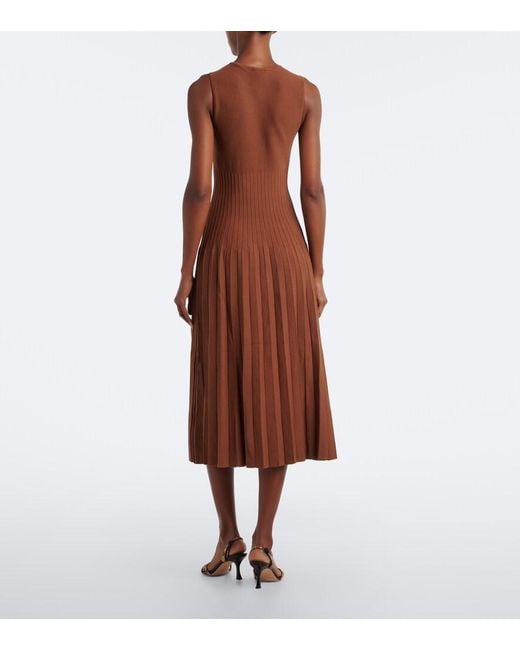 Abito Midi Elyse di Staud in Brown