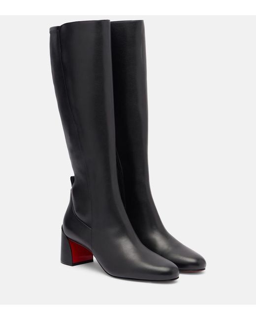 Christian Louboutin Black Jane 55 Leather Knee-High Boots