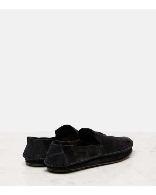 The Row Black Loafers Tyler Aus Veloursleder