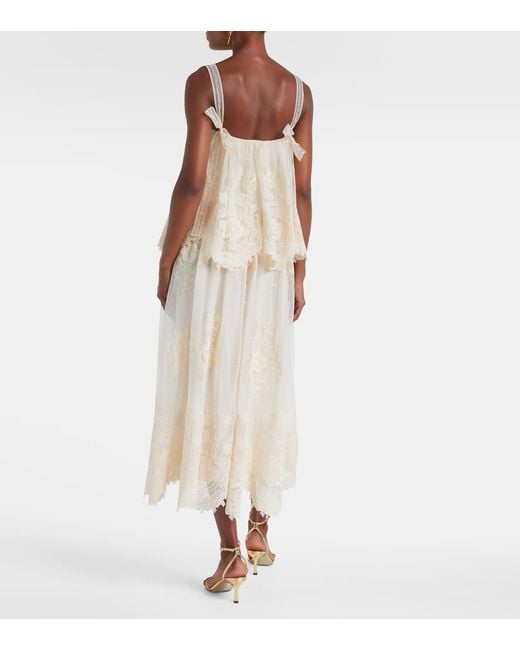 Zimmermann Natural Midikleid Hypnotic Aus Spitze
