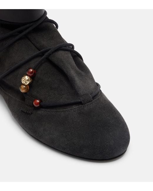 Isabel Marant Black Letiz Suede Ankle Boots