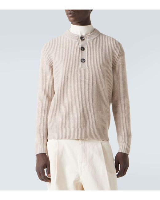 Allude Natural Wool And Cashmere Sweater for men