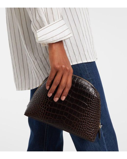 Pouch Small De Piel Grabada Totême de color Black