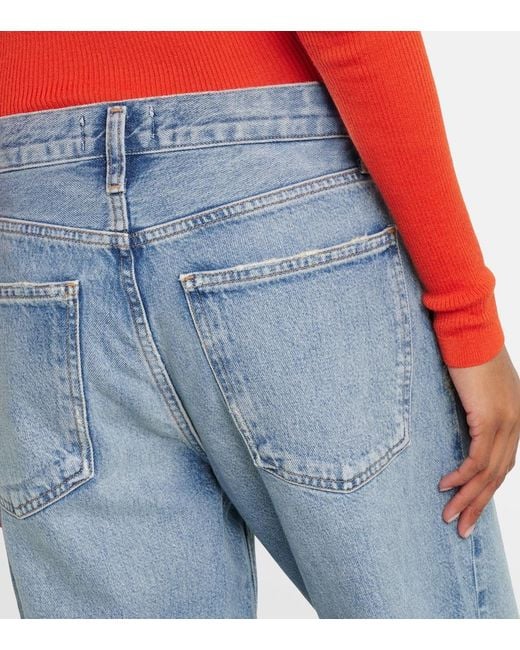Agolde Blue Arc Criss Cross Wide-Leg Jeans