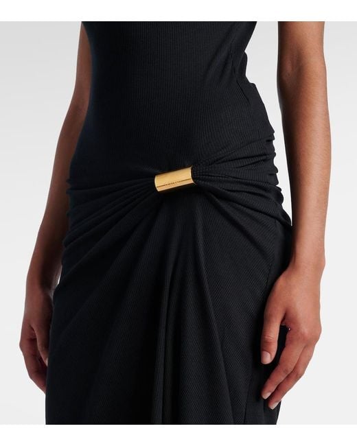 Loewe Black Midikleid Tank Aus Einem Baumwollgemisch