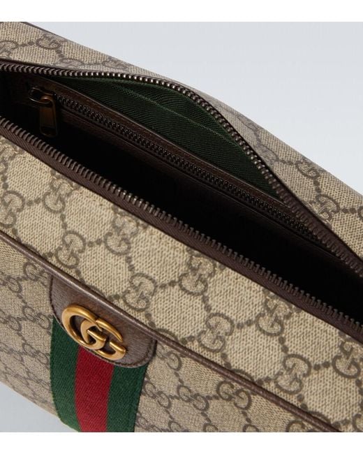 Gucci Green Ophidia Gg Canvas Medium Crossbody Bag for men