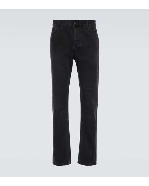 The Row Black Carlisle Straight Jeans for men