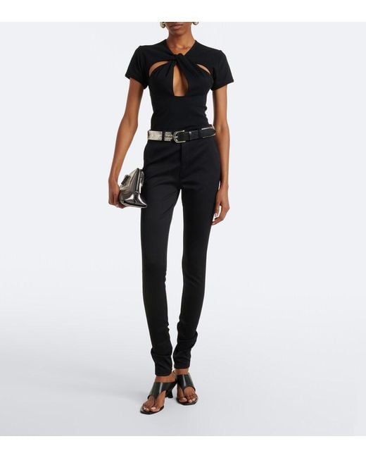Coperni Blue High-Rise Slim Pants