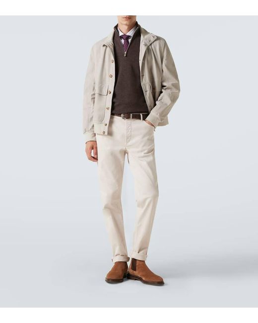 Jersey De Cachemir Con Cremallera Brunello Cucinelli de hombre de color Brown