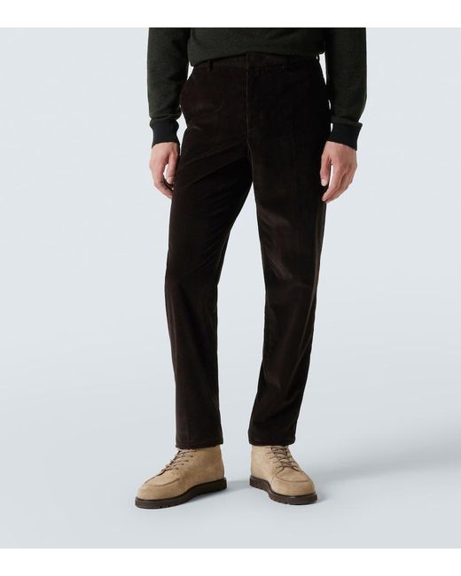 Loro Piana Black Cotton Chinos for men