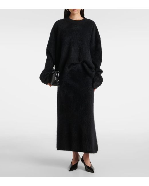 Lisa Yang Black Midirock Asta Aus Kaschmir