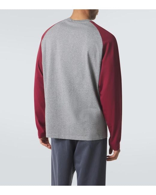 Miu Miu Pink Cotton Jersey Henley Shirt for men
