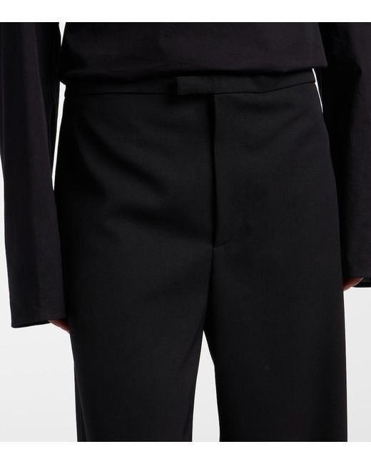 Gucci Black Wool Wide-Leg Pants