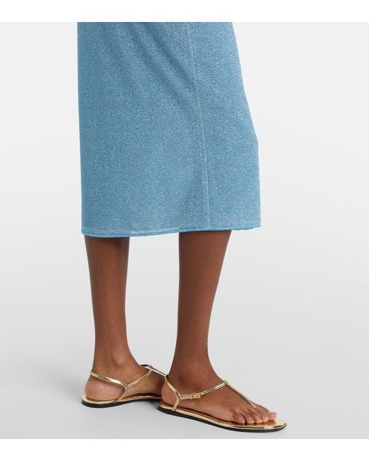 Oseree Blue Lumiere Midi Dress