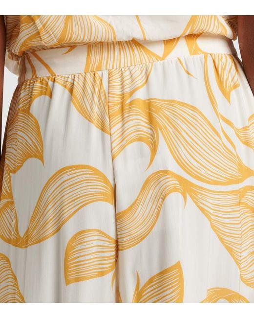 Adriana Degreas Metallic Printed Balloon Pants