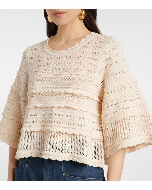 Jersey Azelia De Algodon Isabel Marant de color Natural