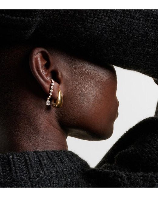 Anita Ko White 18Kt Single Earring With Diamonds