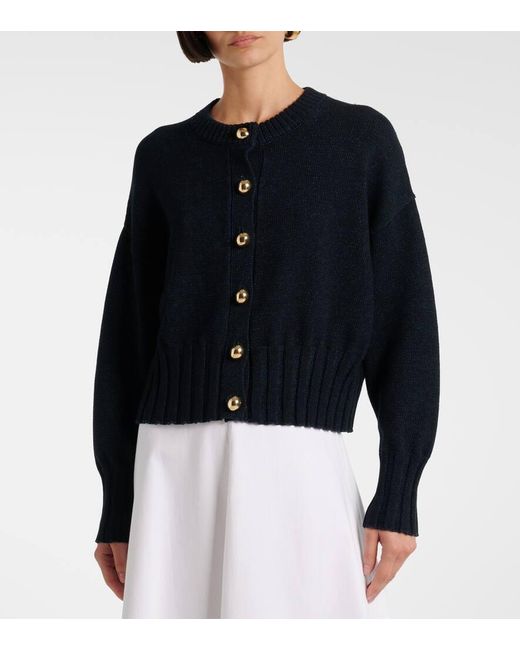 Altuzarra Blue Cardigan Liam Aus Einem Baumwollgemisch