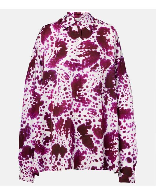 Dries Van Noten Red Oversize-Hemd