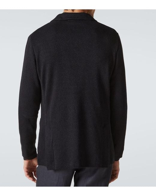 Lardini Blazer Aus Leinen Und Baumwolle in Blue für Herren