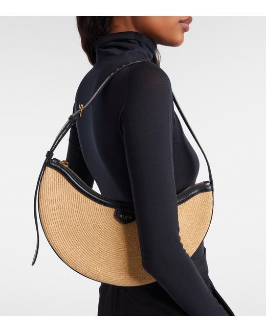 Alaïa Natural One Piece Demi Lune Small Shoulder Bag