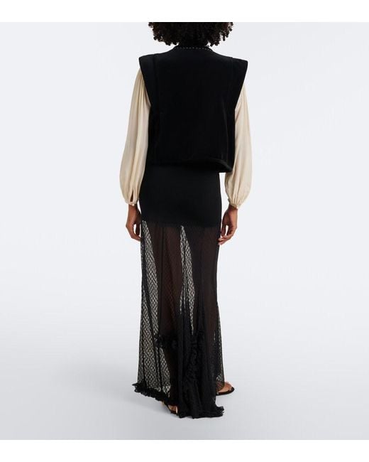 Isabel Marant Black Ioana Lace Maxi Skirt