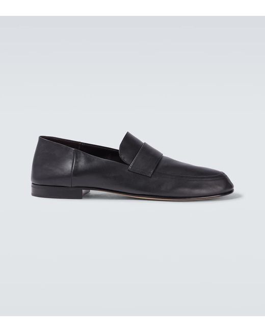 The Row Loafers Aus Leder in Black für Herren