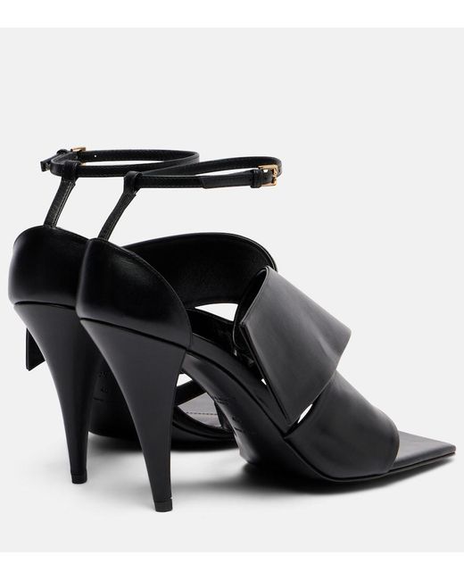 Givenchy Black Sliced Square 95 Leather Sandals