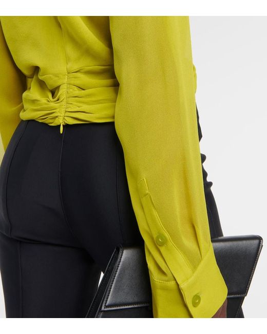 Blusa Springs De Georgette De Seda Christopher Esber de color Yellow