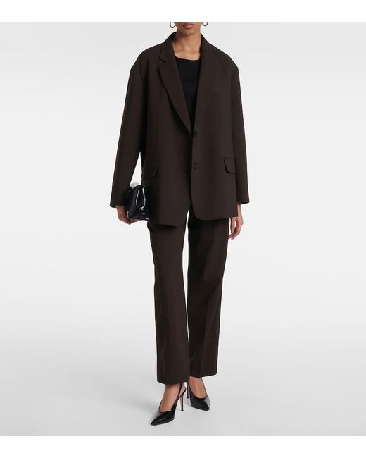 Frankie Shop Brown Bea High-Rise Straight Pants