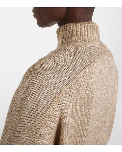 Brunello Cucinelli Natural Zip-Up Cardigan